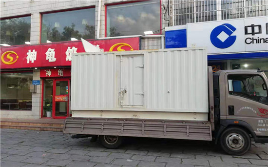 华池出租发电机施工案例